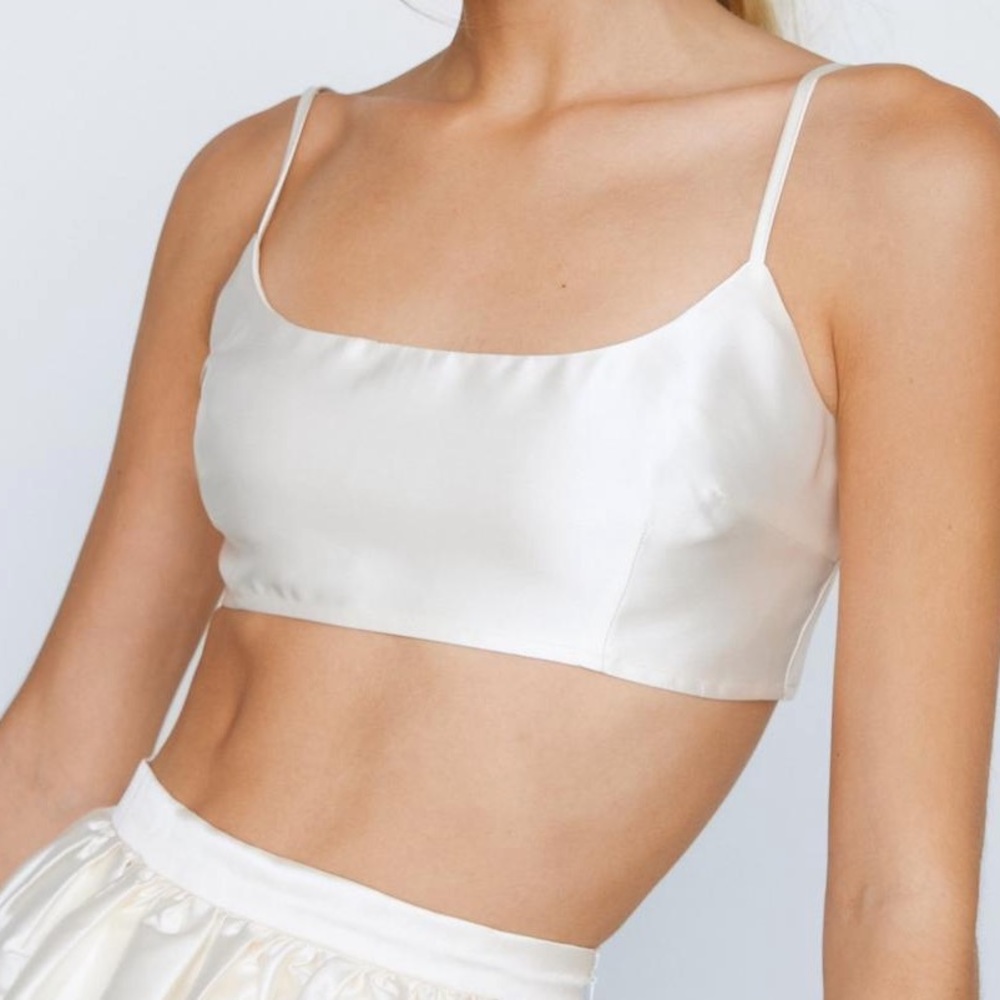Ivory micro crop top